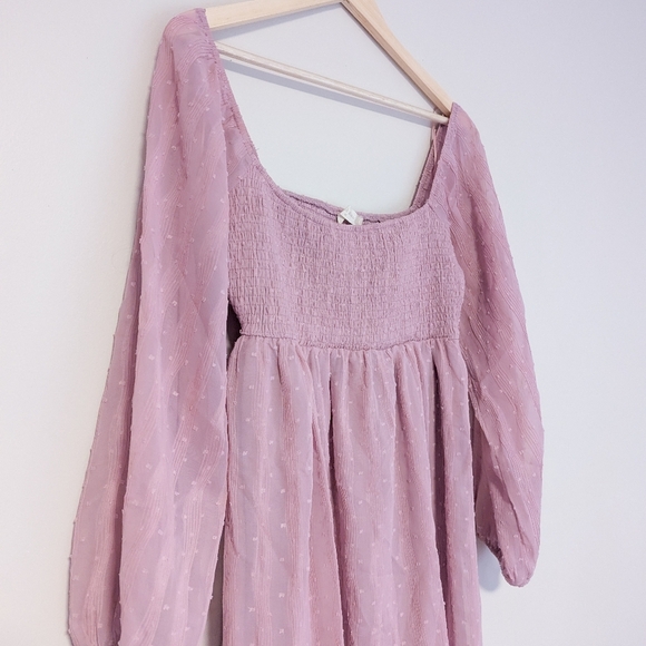 Altar'd State Dusty Rose Pink Smocked Blouse - Picture 3 of 3